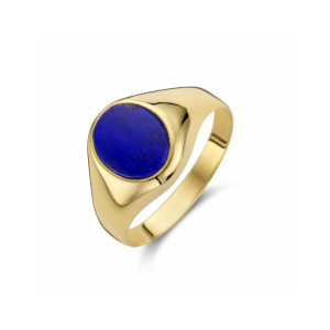 14k Geelgouden ring uitgevoerd met een schitterende lapis steen. De lapis heeft een steengewicht van 1.00ct. Maat 16 - 11111453