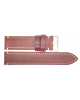 Thick calf leather, mat, straight and smooth watch strap with cut edges and heavy off-white stitching. This cool watch strap is flat and has no padding. - 11111617