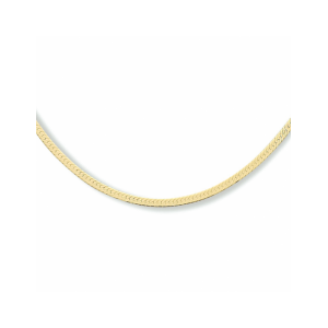 925/000 zilveren collier, volledig geel verguld 3 micron, met een breedte van 2mm. Het collier heeft een draaglengte van 40cm met een extensie van 4 cm en een stevige karabijn sluiting. Geen garantie op plating. - 11115819