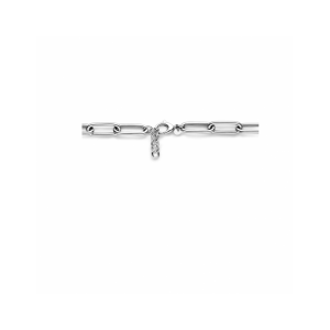 Gerhodineerd 925 zilveren paperclip armband met een draaglengte van 19cm en een extensie van 3cm. De schakelbreedte is 11.5mm. Uitgevoerd met een karabijn sluiting. - 11114916