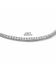 14k Geelgouden tenniscollier uitgevoerd met lab grown diamanten. Het tenniscollier heeft een draaglengte van 42cm en een schakelbreedte van 2.5mm. Het gezamenlijk diamantgewicht van de briljant geslepen diamanten is 5.00ct. Lab grown diamanten zijn diaman
