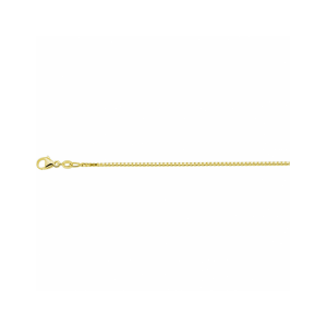 Geelgoud op 925 zilveren collier met een schakelbreedte van 1.3mm. Het collier heeft een draaglengte van 41cm en een extensie van 4cm. Uitgevoerd met een karabijn sluiting. Geen garantie op plating. - 11115121