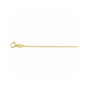 Geelgoud op 925 zilveren gourmette collier met een schakelbreedte van 1.2mm. Het collier heeft een draaglengte van 41cm en een extensie van 4cm. Geen garantie op plating. - 11115137