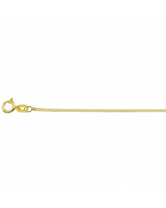 Geelgoud op 925 zilveren gourmette collier met een schakelbreedte van 1.2mm. Geen garantie op plating. De lengte is  60 cm - 11115139