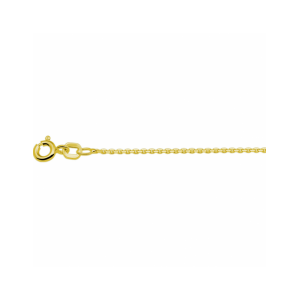 Geelgoud op 925 zilveren anker collier met een schakelbreedte van 1.1mm. 41 + 4 cm 3 micron Geen garantie op plating. - 11115142