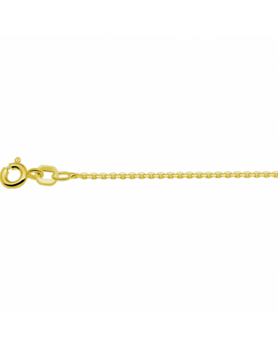 Geelgoud op 925 zilveren anker collier met een schakelbreedte van 1.1mm. 41 + 4 cm 3 micron Geen garantie op plating. - 11115142