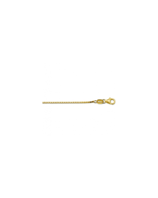 14 krt geelgouden gourmetschakel lengtecollier venetiaans, lengte 55 cm x 1,3 mm, voorzien van ronde karabijnhaak - 11115615