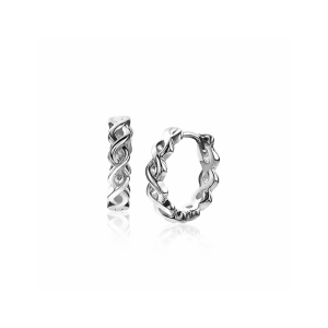 ZINZI zilveren oorringen, gerhodineerd, 13mm Infinity vorm, luxe sluiting, ZIO1265 - 11116293