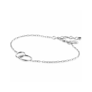 ZINZI zilveren paperclip schakel armband met ronde vormen 17-20cm, ZIA2275 - 11116296