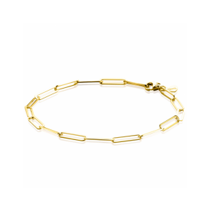 ZINZI Gold 14 krt gouden armband met trendy paperclip/closed for ever schakels 3mm breed, lengte 19cm ZGA386 - 11116043 ZINZI Gold 14 krt gouden armband met trendy paperclip/closed for ever schakels 3mm breed, lengte 19cm ZGA386 - 11116043