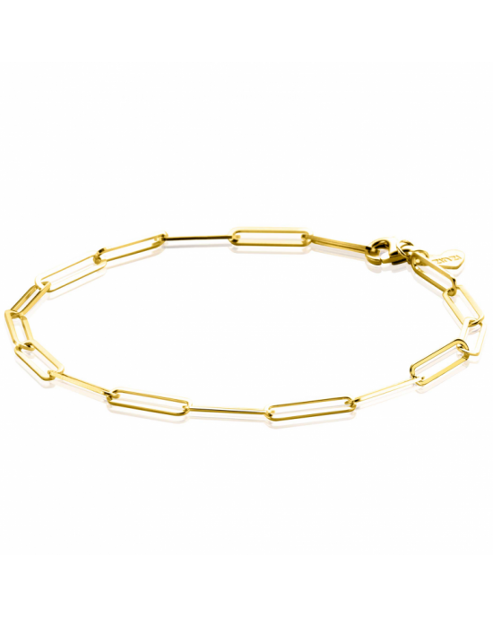 ZINZI Gold 14 krt gouden armband met trendy paperclip/closed for ever schakels 3mm breed, lengte 19cm ZGA386 - 11116043 ZINZI Gold 14 krt gouden armband met trendy paperclip/closed for ever schakels 3mm breed, lengte 19cm ZGA386 - 11116043