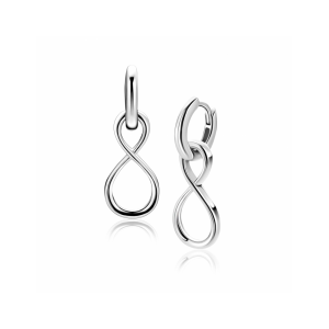 20mm ZINZI zilveren oorbedels infinity, ZICH2717 (zonder oorringen) - 11116301