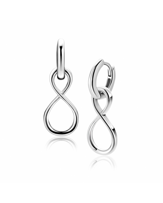 20mm ZINZI zilveren oorbedels infinity, ZICH2717 (zonder oorringen) - 11116301