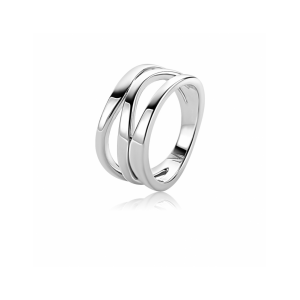 Mart Visser by ZINZI zilveren multi-look ring 11,5mm breed  organisch gevormd MVR25 op maat 56 - 11116191