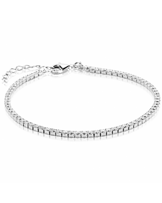 ZINZI zilveren tennis armband 2,3mm breed met rijzetting witte zirconia's ZIA2795 - 11116165