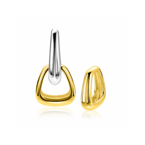 16mm ZINZI goldplated zilveren oorbedels in een luxe tasvorm ZICH2805G - 11116152