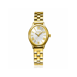 ZINZI Belle Ovale 26mm geelgoudkleurig horloge zilverkleurige wijzerplaat en stalen schakelband ook geel verguld, Japans uurwerk ZIW2933 - 11116274