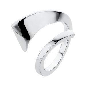 NOL handgesmede zilveren ring, slagmodel, open modelnr. ag06109 - 27135