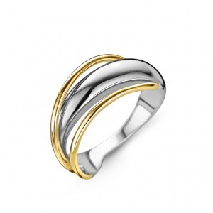 eNGi collections zilveren ring met 14 krt geelgoud - 211188
