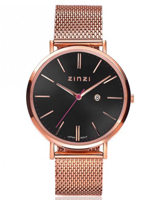 Zinzi horloge model ZIW404M, stalen rosé vergulde milanaise band en kast - 205724