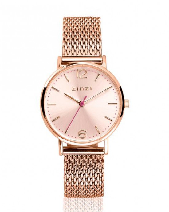 Zinzi lady horloge rosé doublé met rosé wijzerplaat - 207279